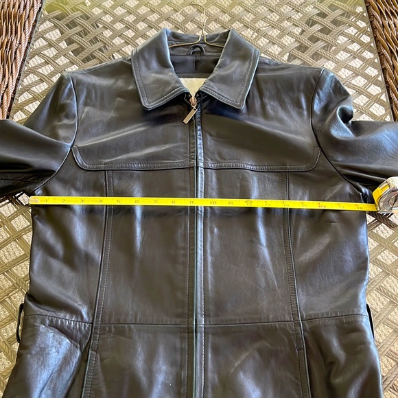 Vintage Nine West Black Leather Jacket M Petite - Picture 11 of 11